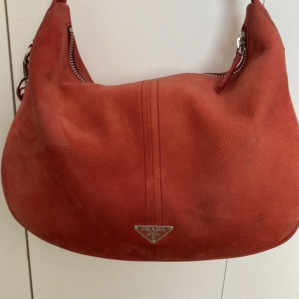 Prada suede handbag. Purchased from Poshmark with their authenticity. - Picture 3 of 4